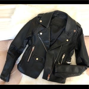 Black leather jacket